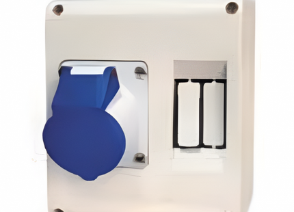 MODEL- SINGLE PHASE PLUG SOCKET COMBINED METAL ENCLOUSER 16/20A 3PIN DP NEPTUNE 1O44 AC BOX PRODUCT ID-1201 SCHINIDER MAKE