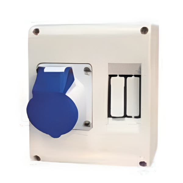 MODEL- SINGLE PHASE PLUG SOCKET COMBINED METAL ENCLOUSER 16/20A 3PIN DP NEPTUNE 1O44 AC BOX PRODUCT ID-1201 SCHINIDER MAKE