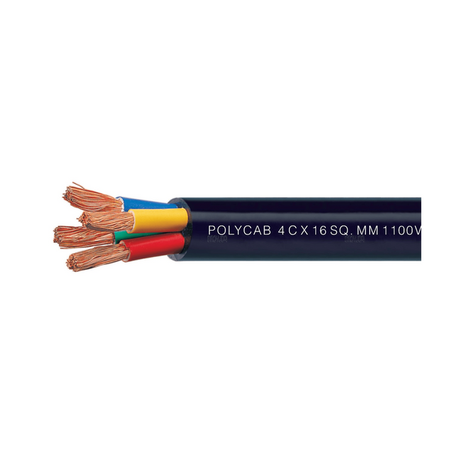 Polycab 16 Sqmm 4 Core PVC Insulation Copper Flexible Cable