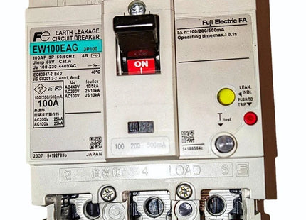 MODEL-EW100EAG-3P100 ELCB-100A-440VAC 3 POLE