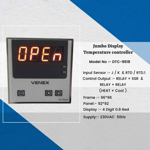 MODEL-TC9618 TEMP CONTROLLER SENSOR J TYPE.