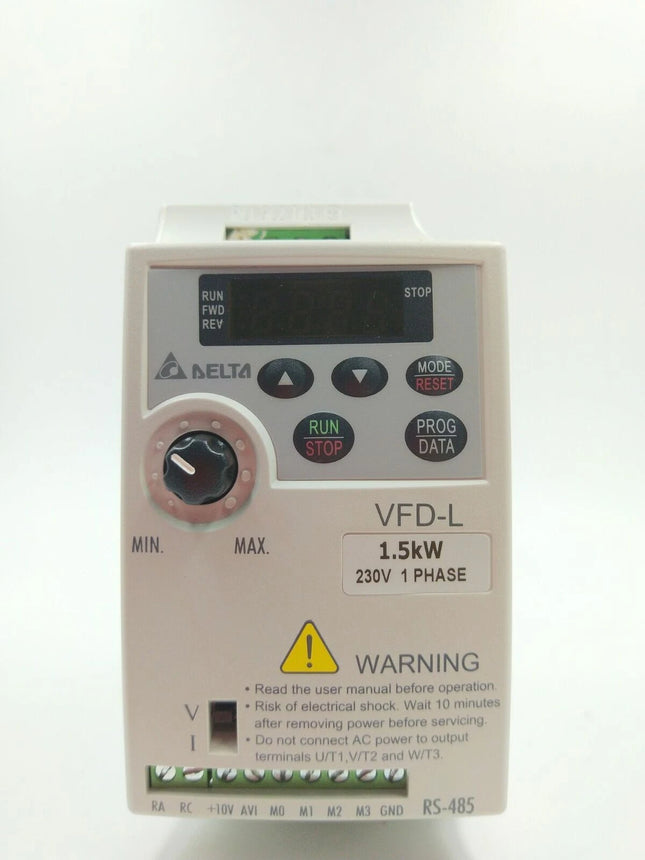 MODEL- DRIVE 1.5KW VFD015L21W 230V RS485 DELTA