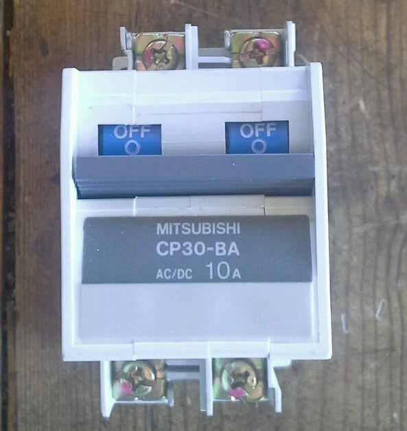 MODEL- MCB-10A, CP-30BA, MAKE-MISUBISHI 2 POLE, AC/DC