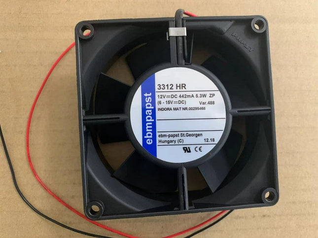 MODEL- EBM PAPST MAKEFAN, 3312HR 12 V DC442 MA, 5.3 WATT