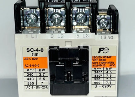 MODEL-CONTRACTOR FUJI COIL VOLTAGE 200 VAC SC-4-0 COIL MAKE FUJI