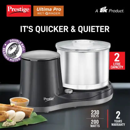 Prestige Ultima Pro Wet Grinder  (Black, Grey)