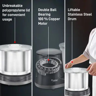 Prestige Ultima Pro Wet Grinder  (Black, Grey)