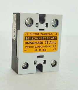 MODEL-  SOLID STATE RELAY MODEL-UNI 101 ZDA 4825 00 AL5, MAKE UNISON DC TO AC-25 AMP